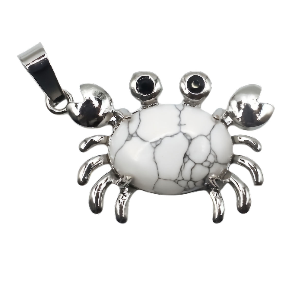 Natural Gemstone Crab Pendant Necklace for Women SN1552S Healing Crystal Protection Animal Jewelry Anniversary Birthday Valentine's Day Gift for Girlfriend Wife Mother