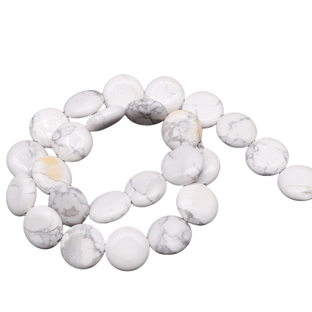 D16X6MM Gemstone Coin Beads for Making Jewelry Natural Stone & Crystal Donut