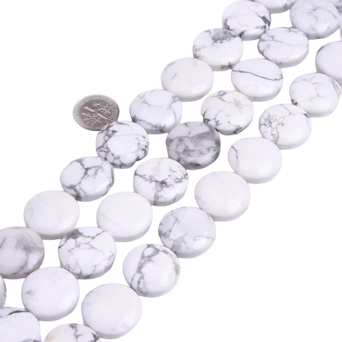 D20X6MM Gemstone Coin Beads for Making Jewelry Natural Stone & Crystal Donut