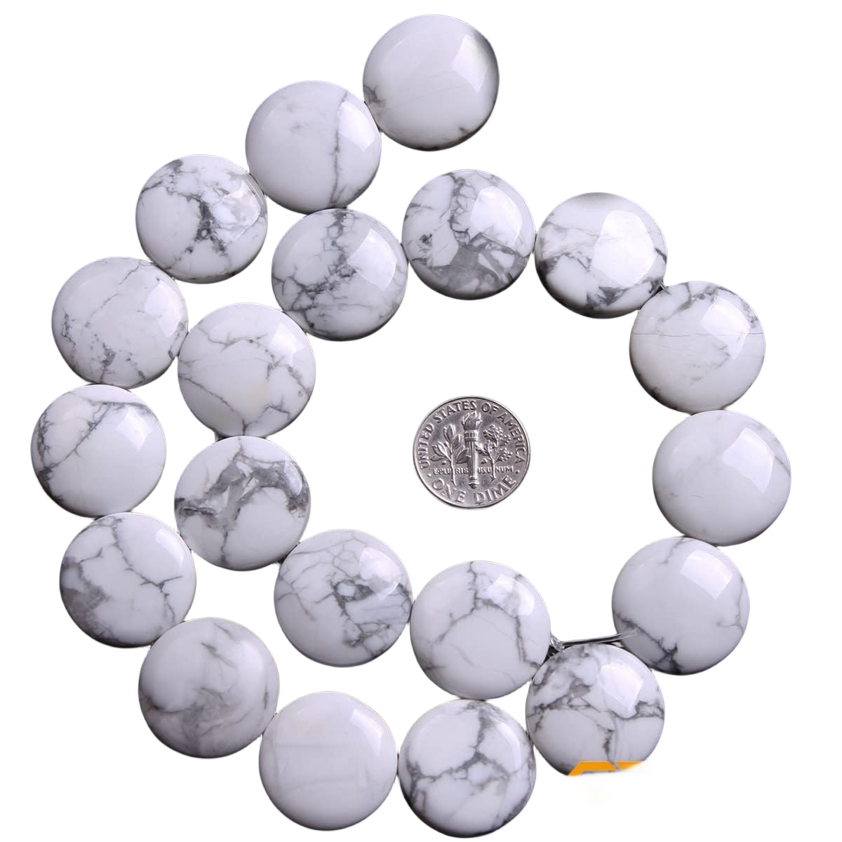 D20X6MM Gemstone Coin Beads for Making Jewelry Natural Stone & Crystal Donut