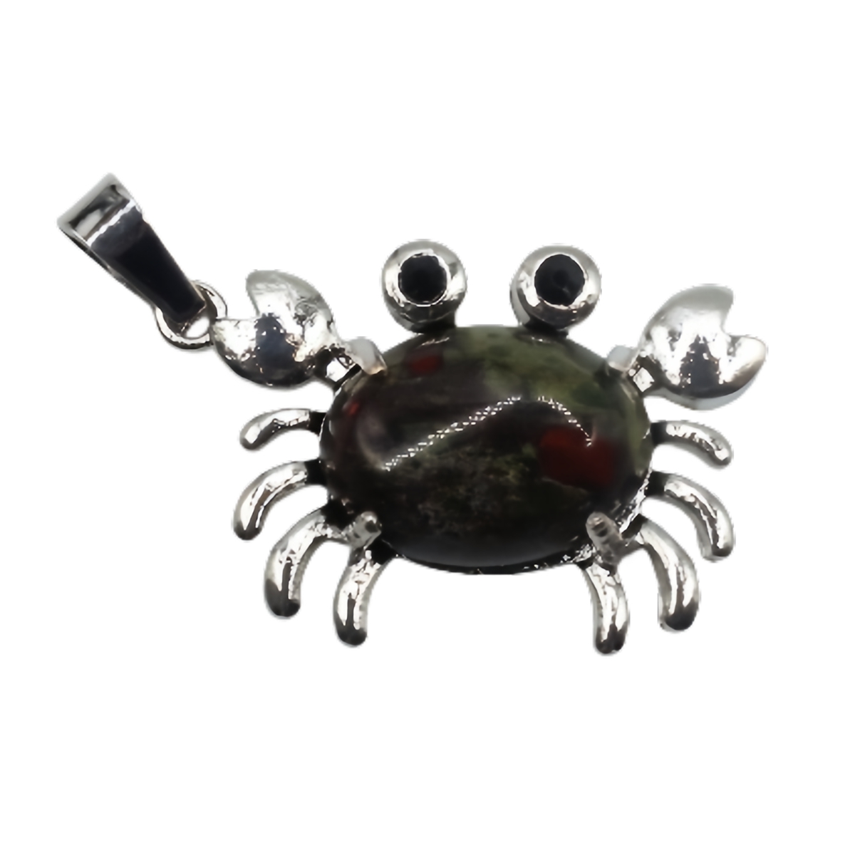 Natural Gemstone Crab Pendant Necklace for Women SN1552S Healing Crystal Protection Animal Jewelry Anniversary Birthday Valentine's Day Gift for Girlfriend Wife Mother