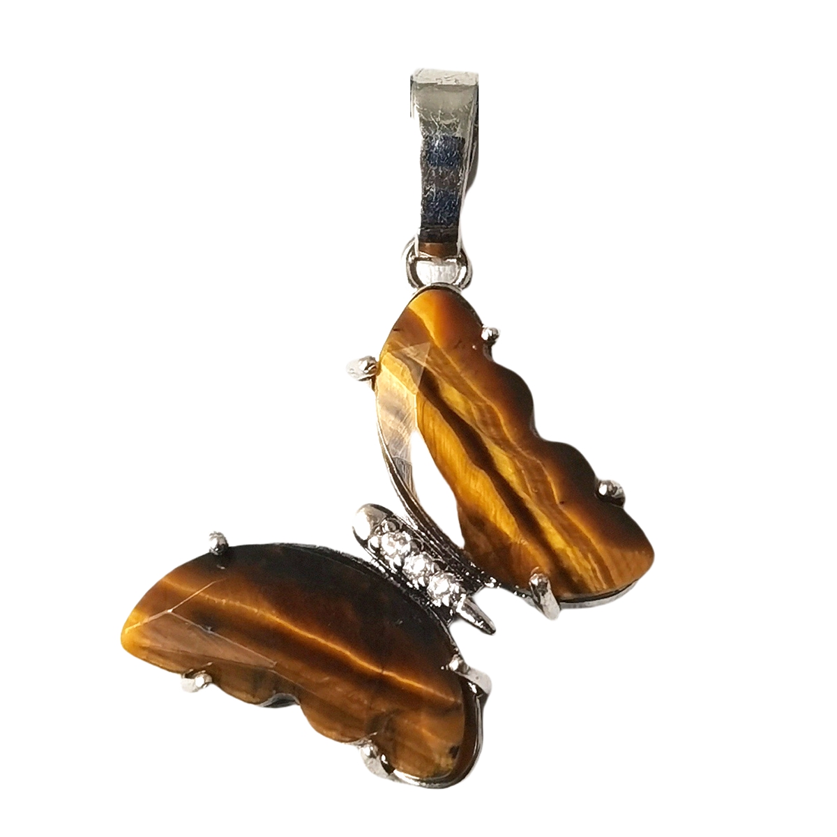 Natural Gemstone Butterfly Pendant for Making Jewelry necklace