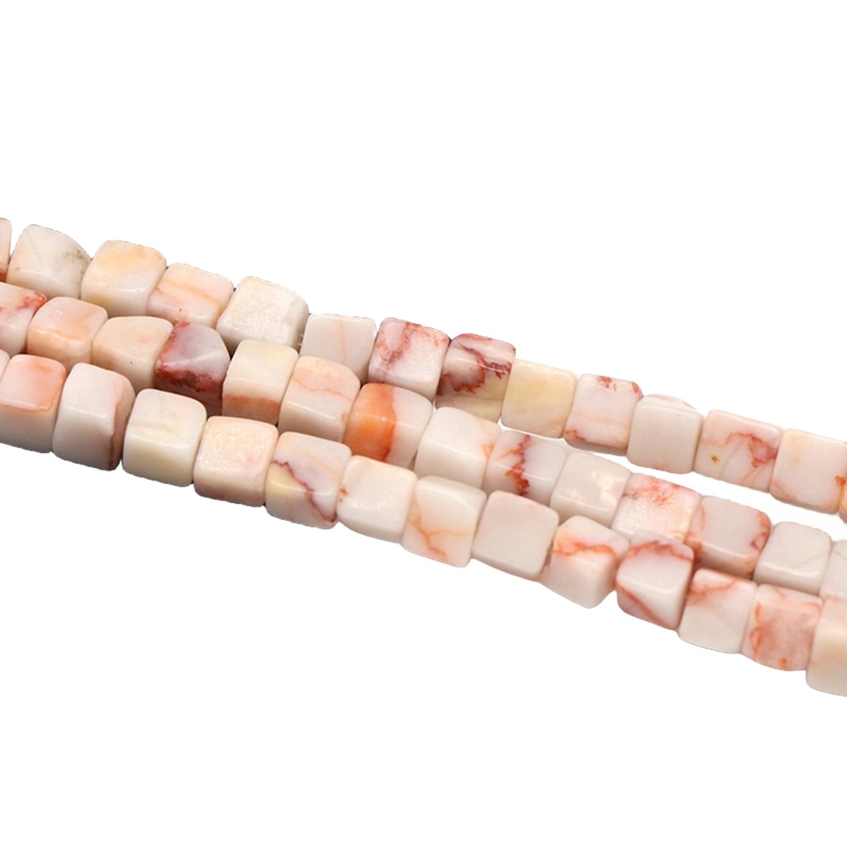 4MM Loose Natural Gemstone Cube Beads for Making Jewelry  (Approx 88PCS/Strand)