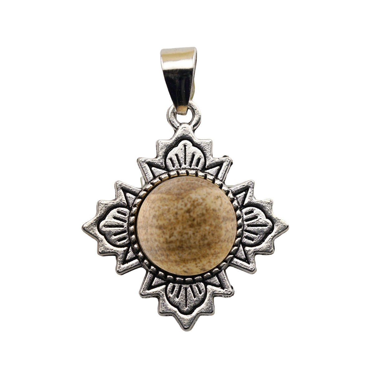 Silver  Four Leaf Clover Gemstone Pendant for Jewelry Making Necklace Earrings 12MM Stone & Crystal Cabs 