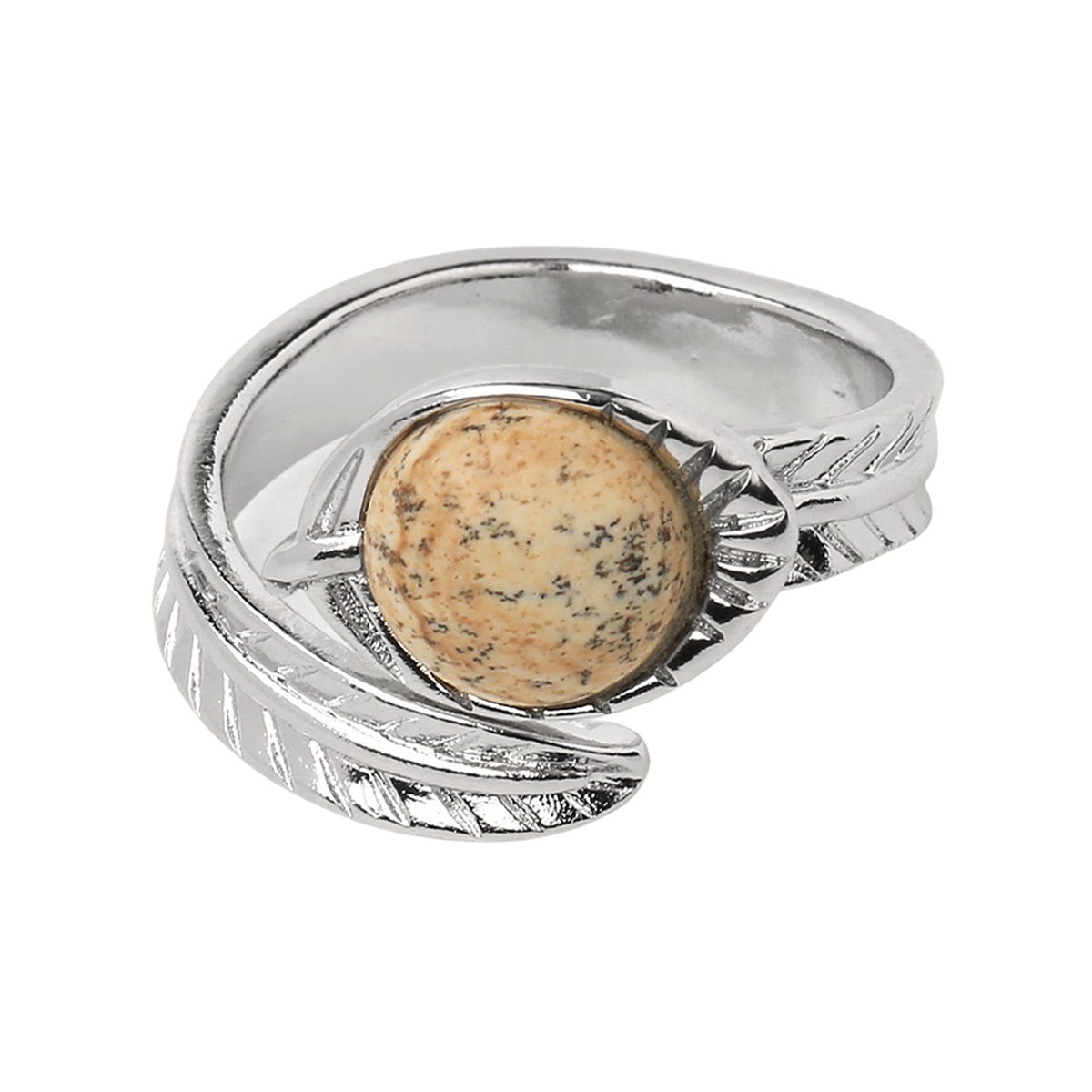 Natural Stone Rings 10MM Round Shaped Gemstone Jewelry For Women Anniversary Birthday Wedding Gift