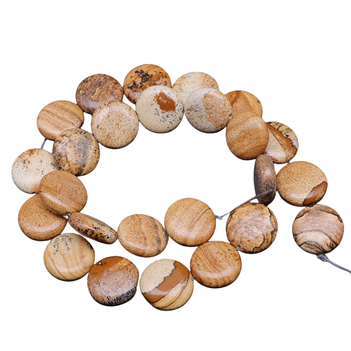 D16X6MM Gemstone Coin Beads for Making Jewelry Natural Stone & Crystal Donut