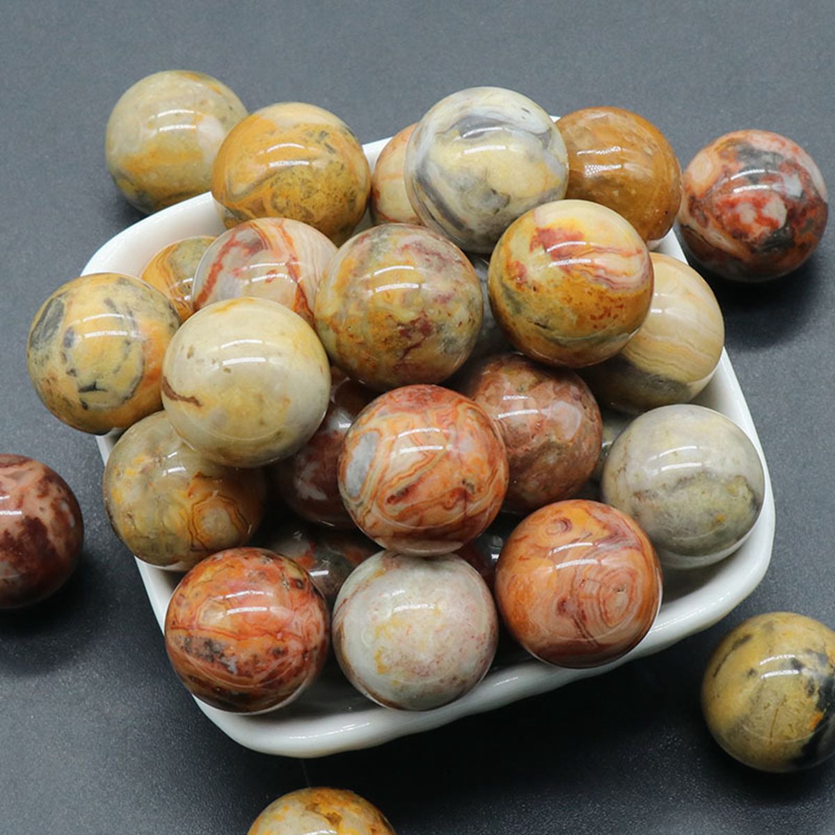 20mm Natural Gemstone Polished Sphere Healing Crystal Rocks Ball Mineral Collection Decoration Kit