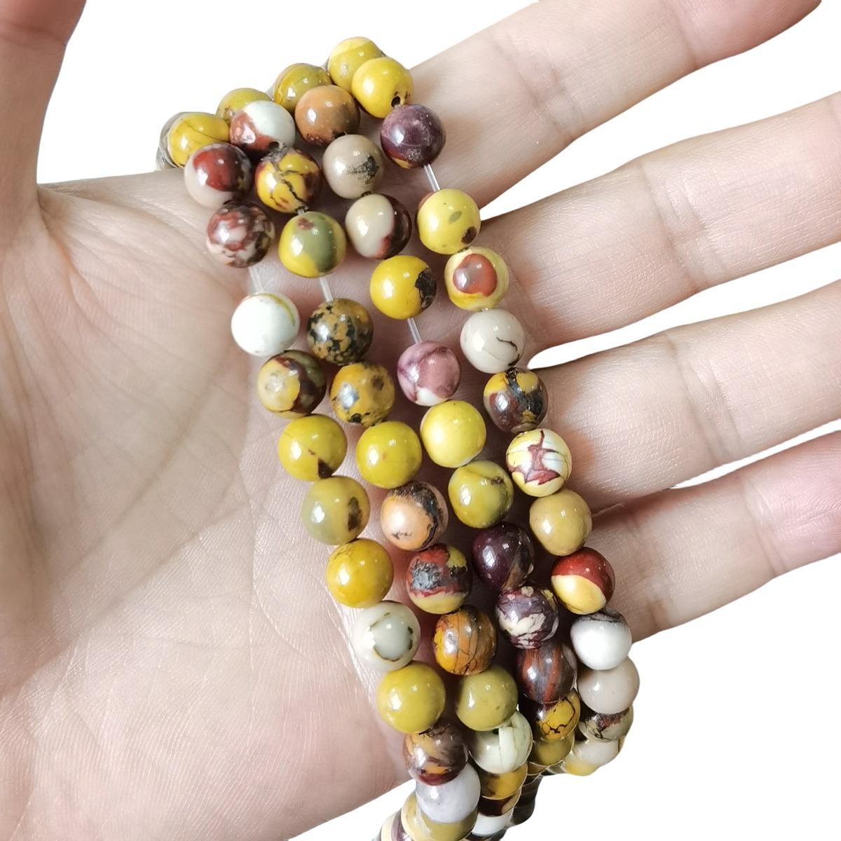 Loose Natural Mookaite Jasper Round Beads for DIY Making Jewelry 2/3/4/6/8/10/12mm 1Strands