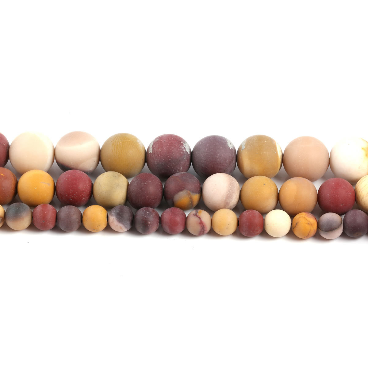 Matte Mookaite Jasper Round Beads for DIY Making Jewelry 4/6/8/10/12mm 1Strands Loose Natural Gemstone
