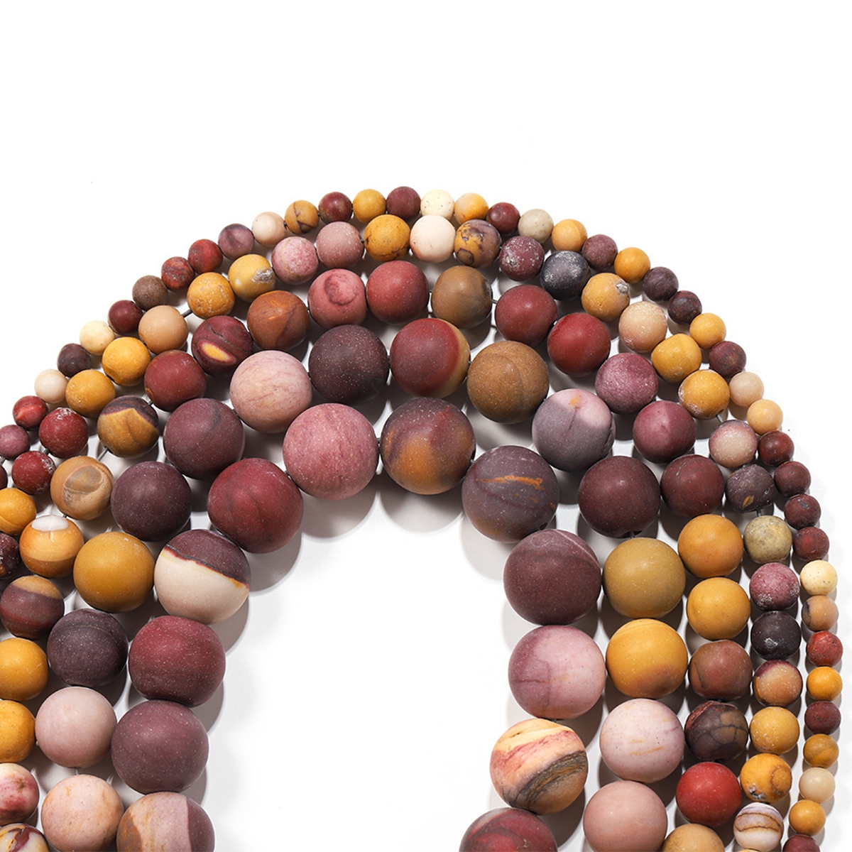 Matte Mookaite Jasper Round Beads for DIY Making Jewelry 4/6/8/10/12mm 1Strands Loose Natural Gemstone