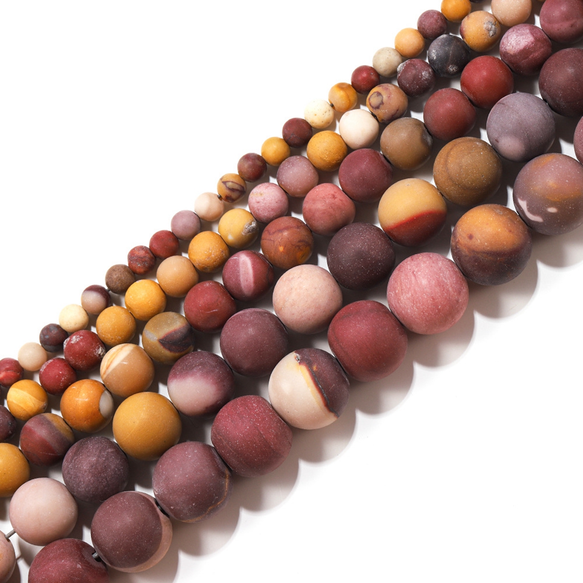 Matte Mookaite Jasper Round Beads for DIY Making Jewelry 4/6/8/10/12mm 1Strands Loose Natural Gemstone