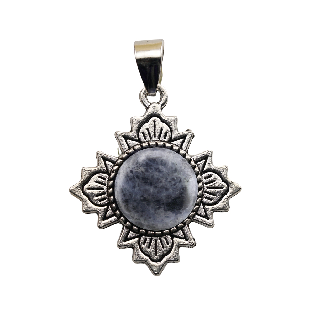 Silver  Four Leaf Clover Gemstone Pendant for Jewelry Making Necklace Earrings 12MM Stone & Crystal Cabs 