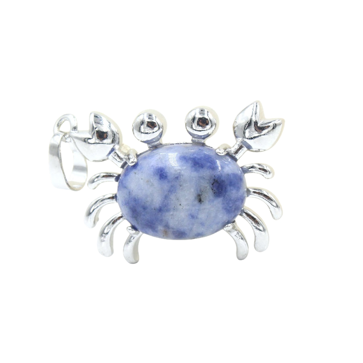 Natural Gemstone Crab Pendant Necklace for Women SN1552S Healing Crystal Protection Animal Jewelry Anniversary Birthday Valentine's Day Gift for Girlfriend Wife Mother