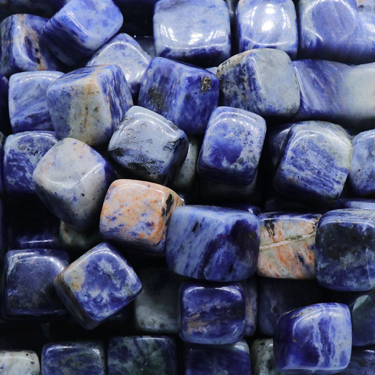 Natural Gemstone Loose Square Cube Beads Healing Power Crystal Block for Home Decor 15-18MM No hole