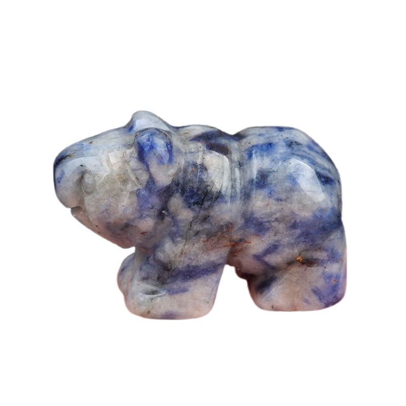 1.0Inch Handmade Craved  Gemstone Polar Bear for Home & Office Decor