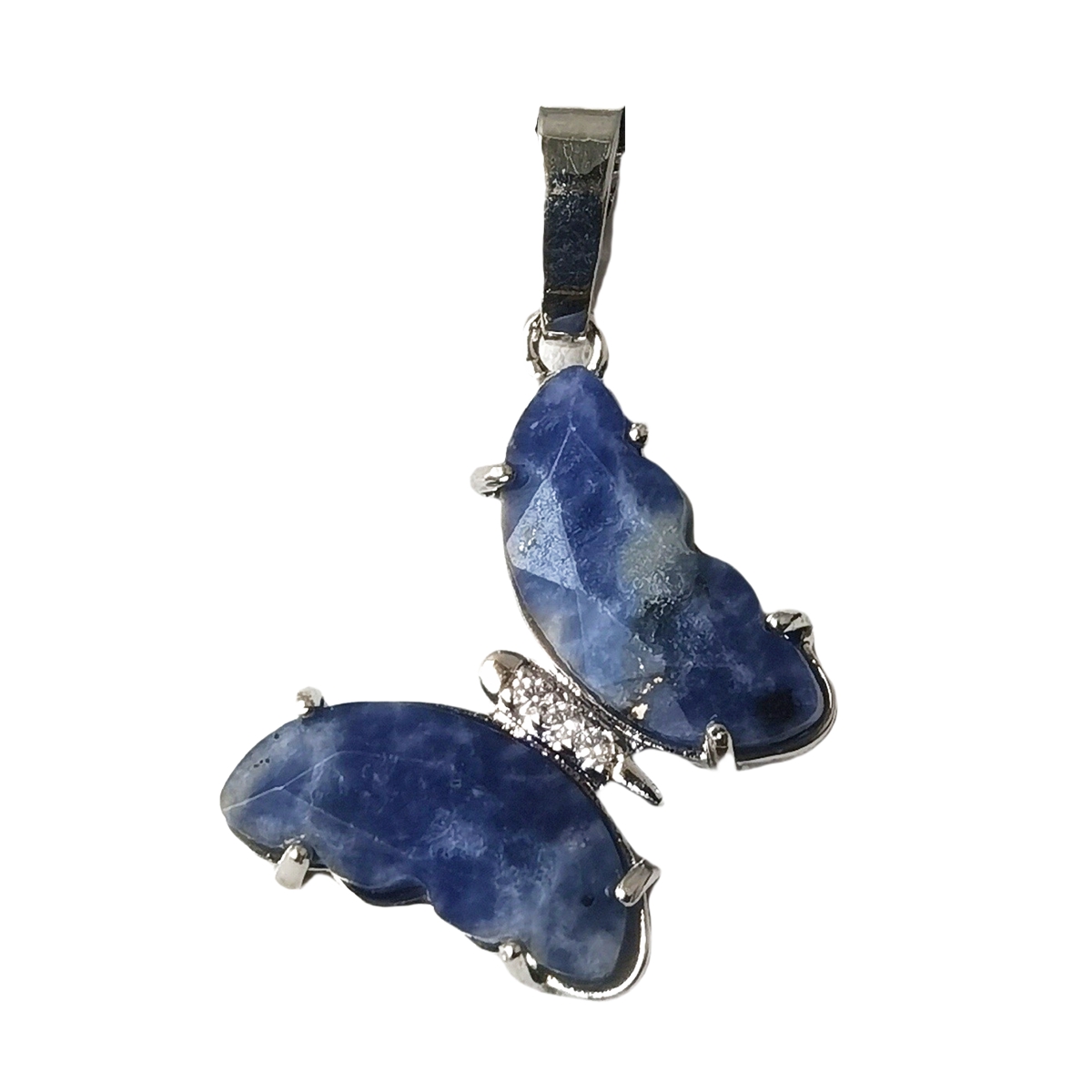 Natural Gemstone Butterfly Pendant for Making Jewelry necklace