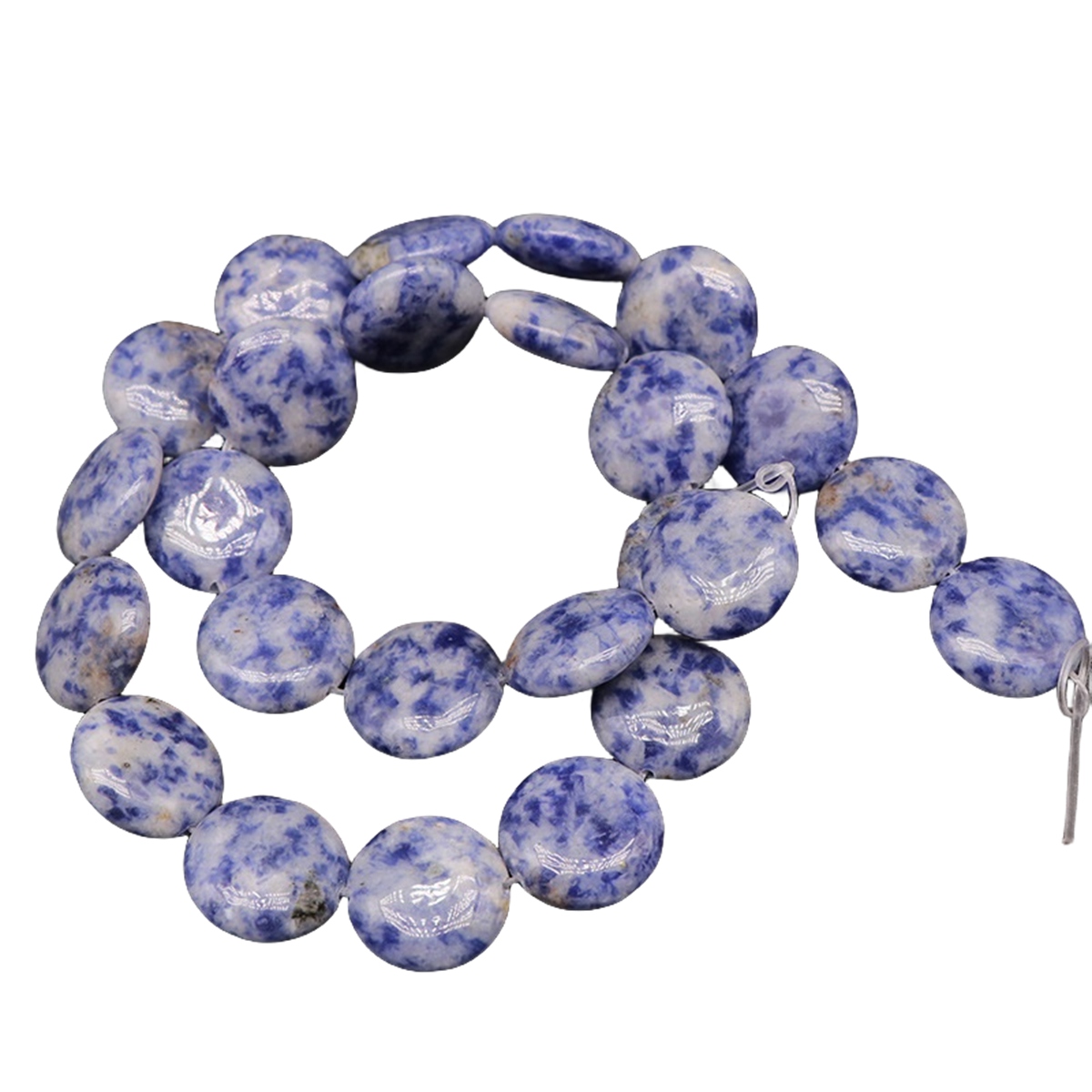 D16X6MM Gemstone Coin Beads for Making Jewelry Natural Stone & Crystal Donut