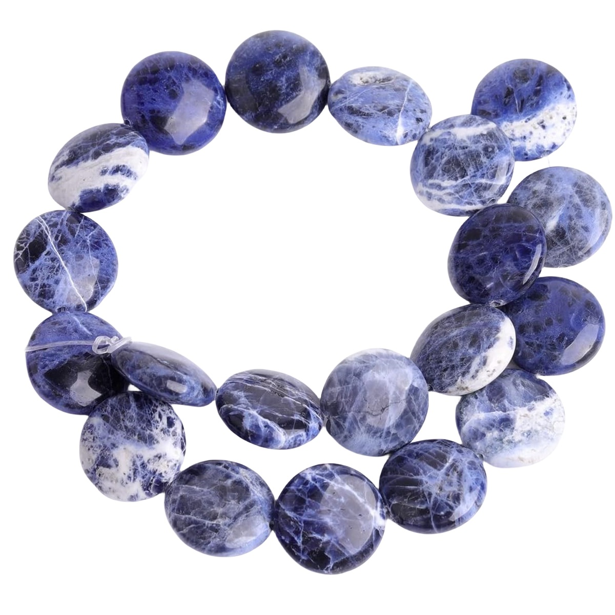 D20X6MM Gemstone Coin Beads for Making Jewelry Natural Stone & Crystal Donut