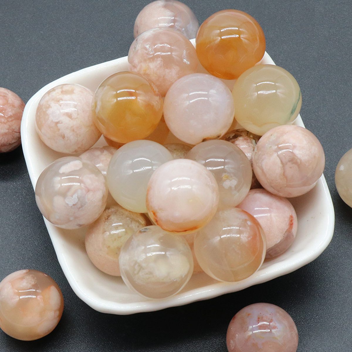 20mm Natural Gemstone Polished Sphere Healing Crystal Rocks Ball Mineral Collection Decoration Kit