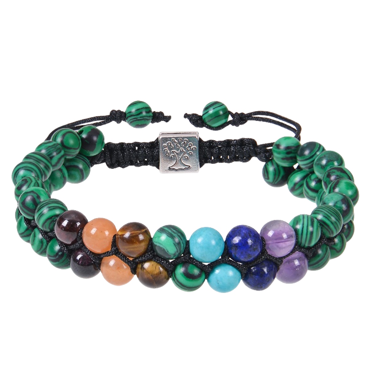 Chakra Bead Bracelets for Women Men - 6mm Healing Crystal Anxiety Meditation Yoga Gemstone Jewelry