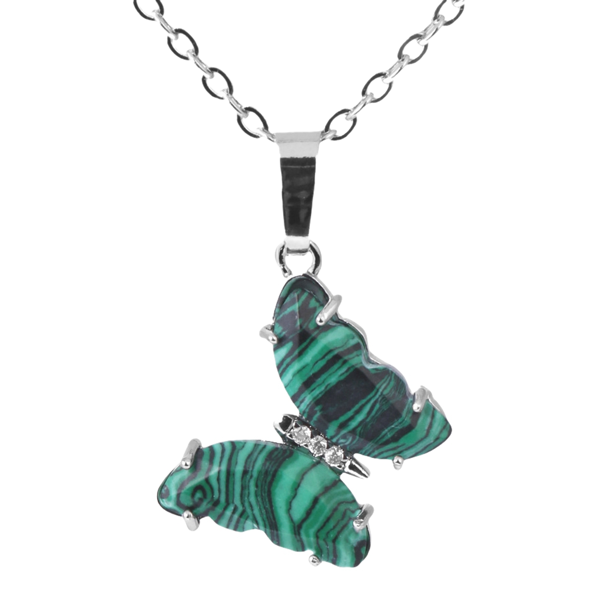 Butterfly Stone Pendant Necklace with 45cm Chain SN1630