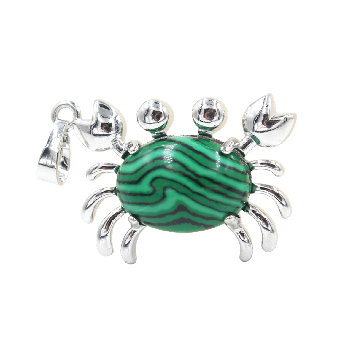 Natural Gemstone Crab Pendant Necklace for Women SN1552S Healing Crystal Protection Animal Jewelry Anniversary Birthday Valentine's Day Gift for Girlfriend Wife Mother