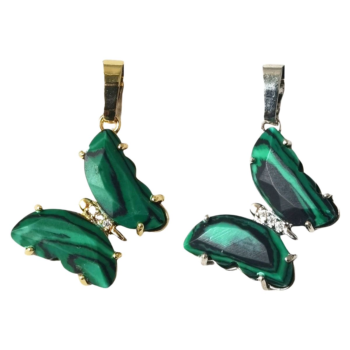 Natural Gemstone Butterfly Pendant for Making Jewelry necklace