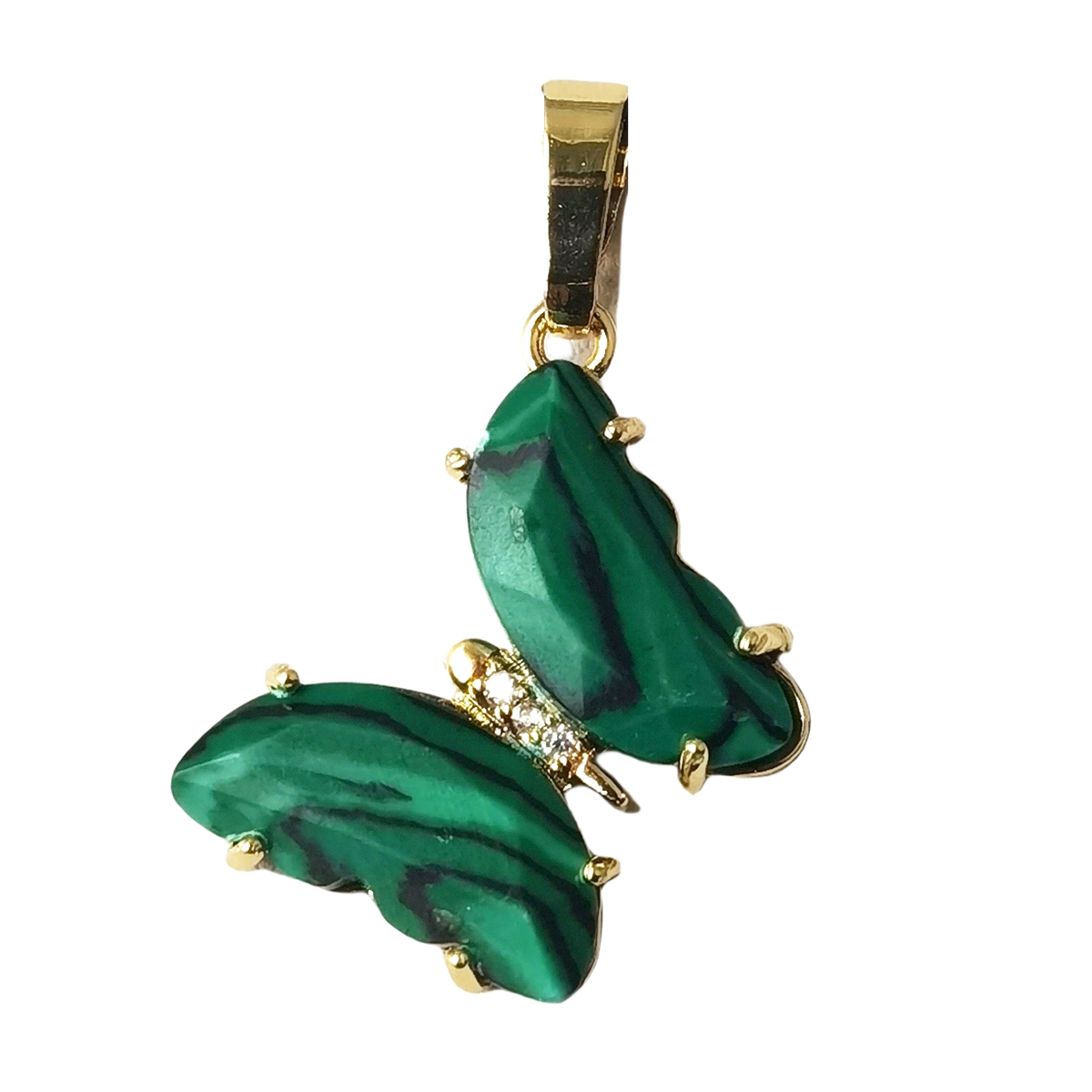 Natural Gemstone Butterfly Pendant for Making Jewelry necklace