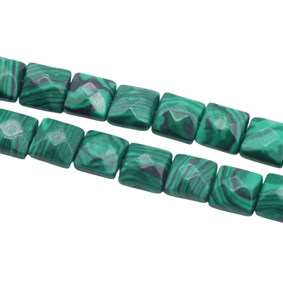 D8x8X5MM Faceted Square lice Gemstone Beads for Making Jewelry Natural Stone & Crystal Donut (Approx 50Pcs)