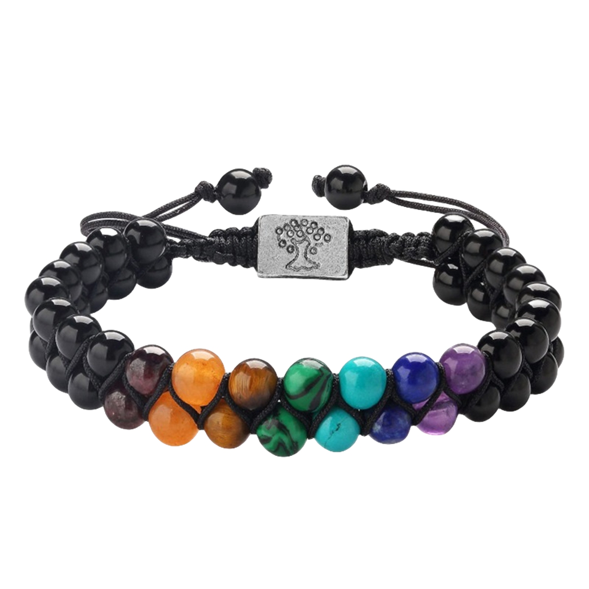 Chakra Bead Bracelets for Women Men - 6mm Healing Crystal Anxiety Meditation Yoga Gemstone Jewelry
