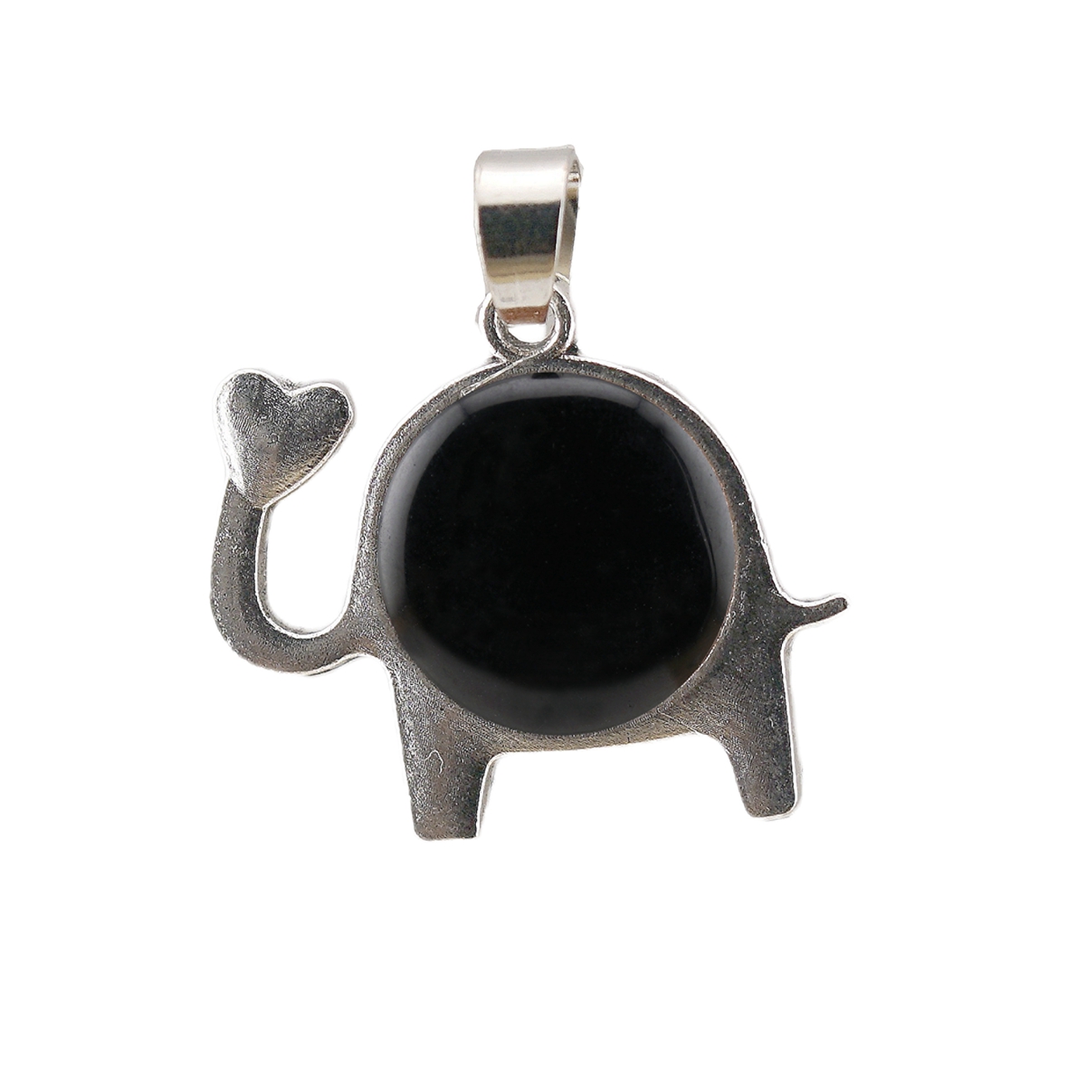 Silver Alloy Elephant Gemstone Pendant for Jewelry Making Necklace Earrings Love Heart 