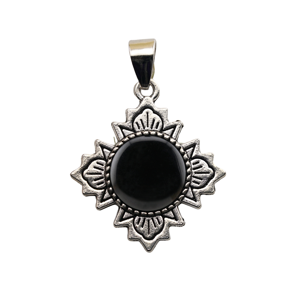 Silver  Four Leaf Clover Gemstone Pendant for Jewelry Making Necklace Earrings 12MM Stone & Crystal Cabs 