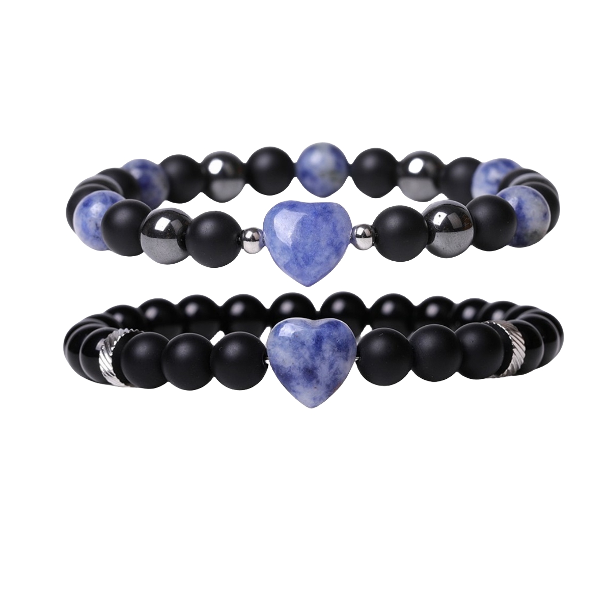 Love Heart Gemstone Couple Bracelets for you her