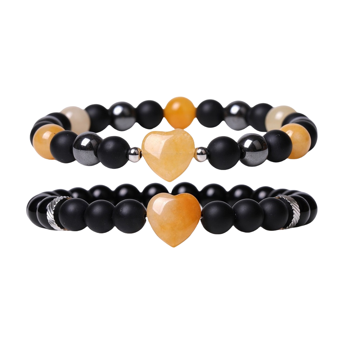 Love Heart Gemstone Couple Bracelets for you her