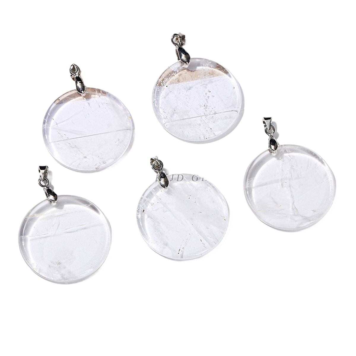 Gemstone Disc Dangle Earrings for Women Healing Chakra Crystal Lucky Circle Donut Coin SE1453S