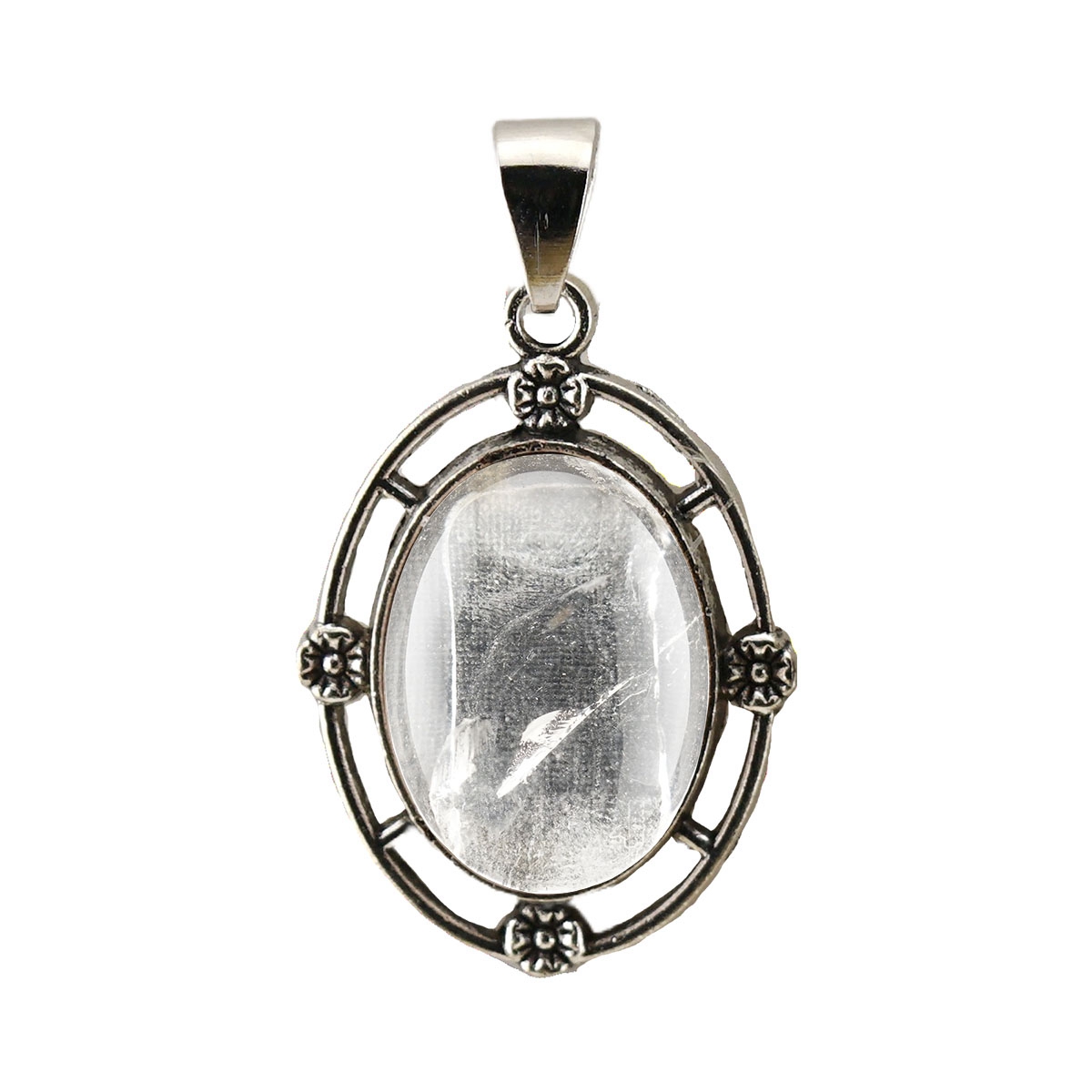 Natural Gemstone Pendant for Making Jewelry with 13x18MM Stone Cabs  Silver Alloy Accessories