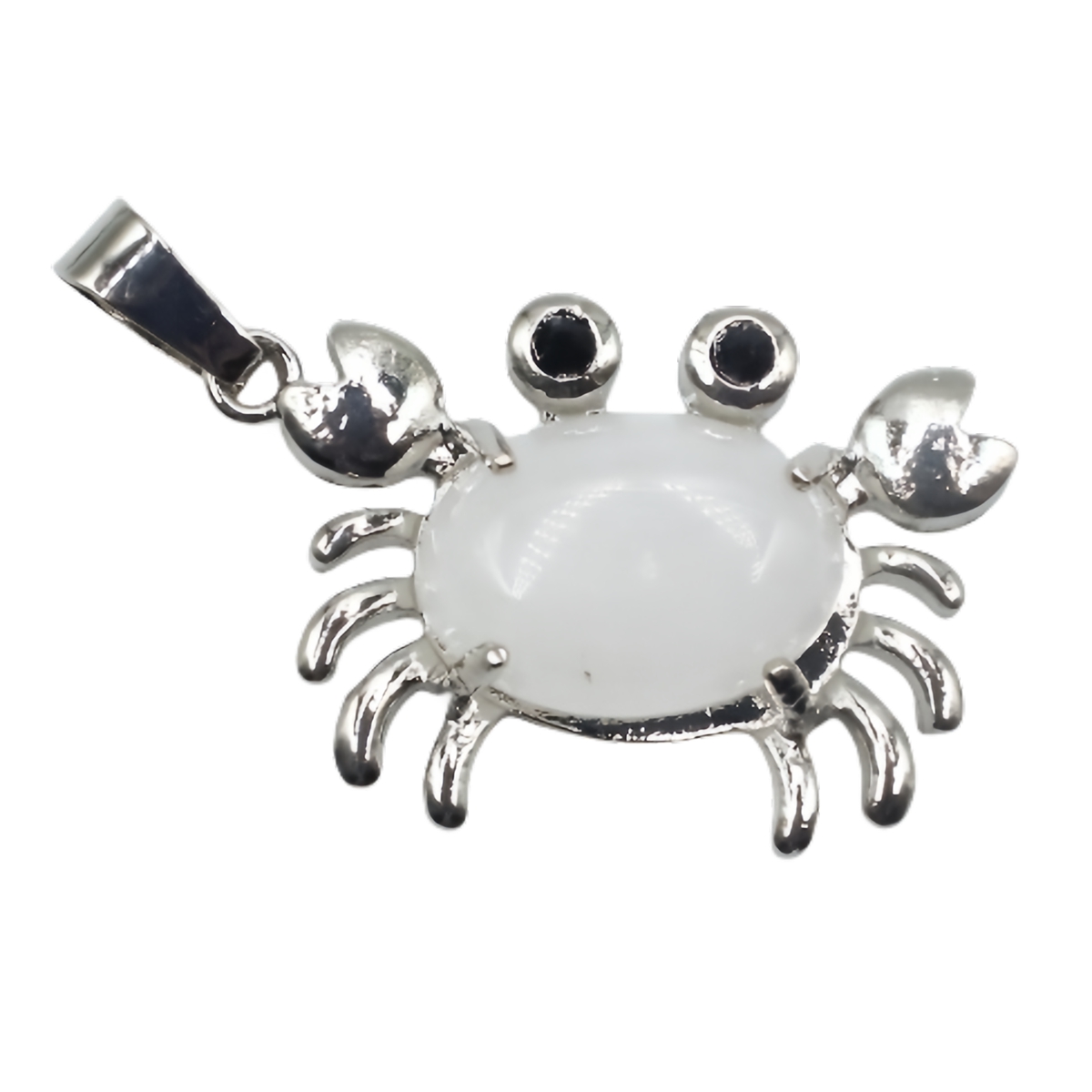 Natural Gemstone Crab Pendant Necklace for Women SN1552S Healing Crystal Protection Animal Jewelry Anniversary Birthday Valentine's Day Gift for Girlfriend Wife Mother