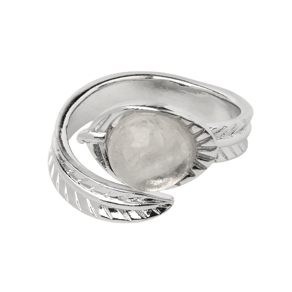 Natural Stone Rings 10MM Round Shaped Gemstone Jewelry For Women Anniversary Birthday Wedding Gift