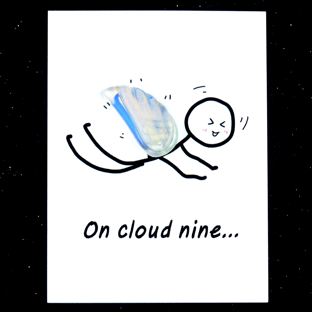 Handmade Craved Gemstone Wing Pendant SP0677-16X30MM Card Packing