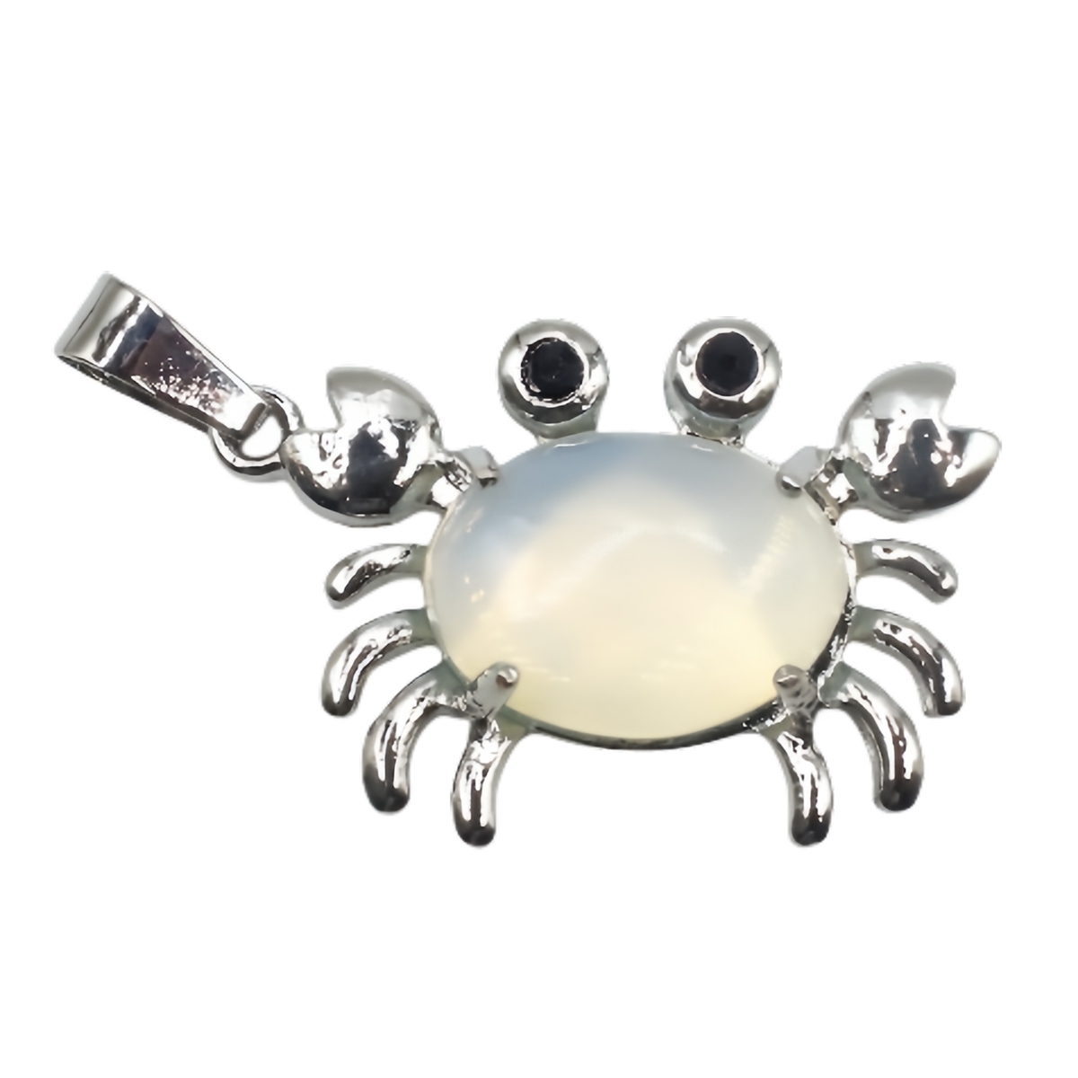 Natural Gemstone Crab Pendant Necklace for Women SN1552S Healing Crystal Protection Animal Jewelry Anniversary Birthday Valentine's Day Gift for Girlfriend Wife Mother