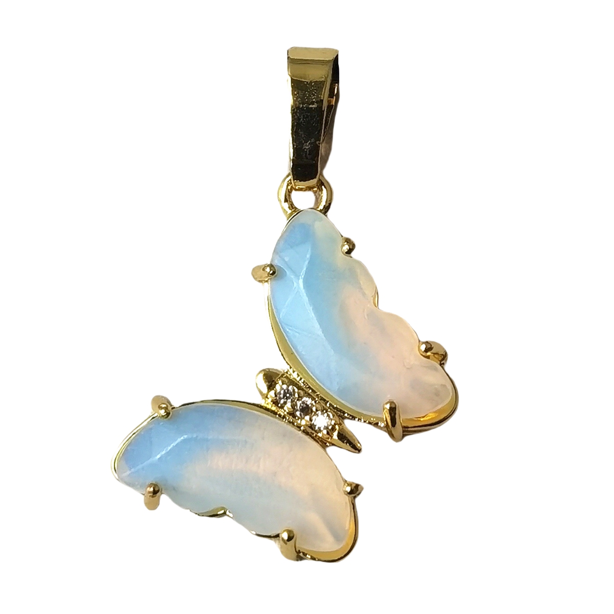 Natural Gemstone Butterfly Pendant for Making Jewelry necklace