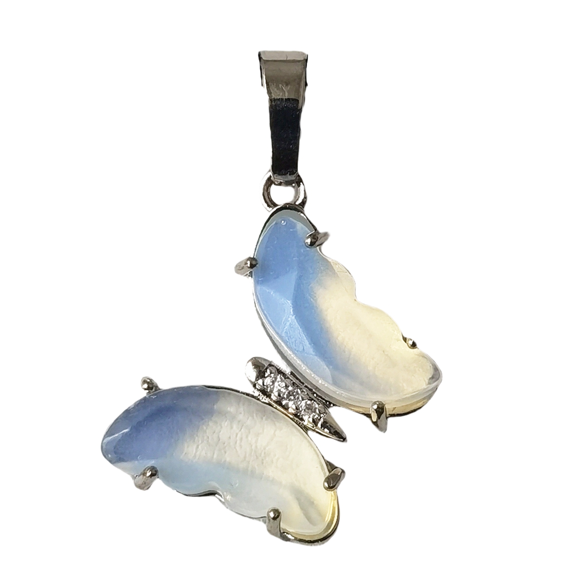 Natural Gemstone Butterfly Pendant for Making Jewelry necklace