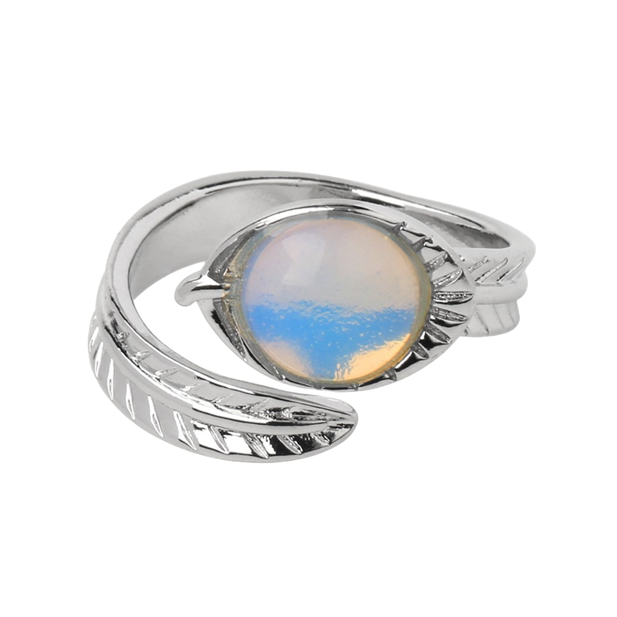 Natural Stone Rings 10MM Round Shaped Gemstone Jewelry For Women Anniversary Birthday Wedding Gift