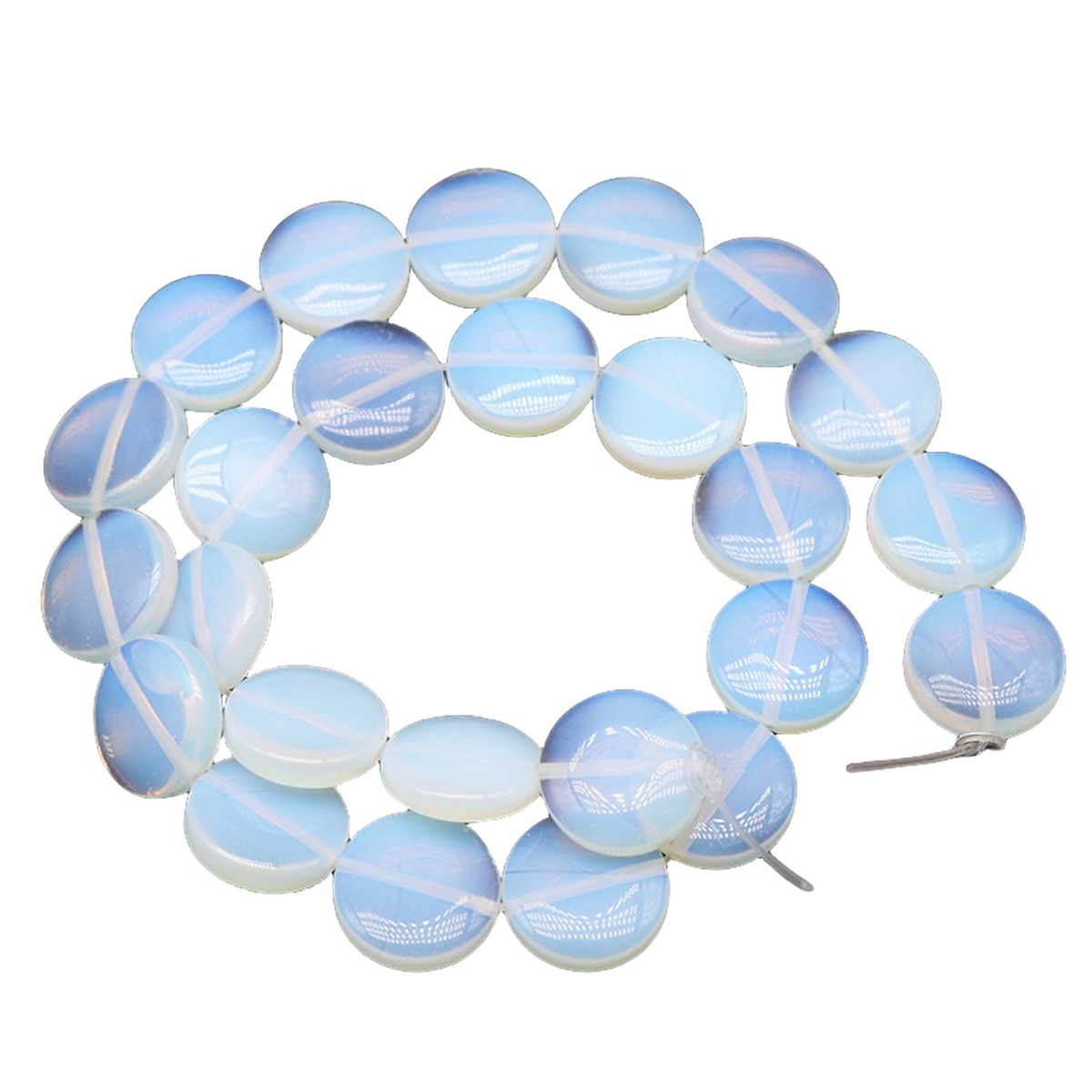 D16X6MM Gemstone Coin Beads for Making Jewelry Natural Stone & Crystal Donut