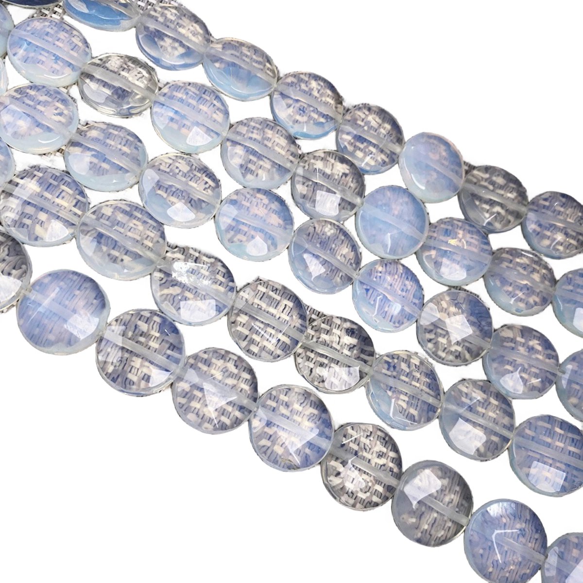 D16X6MM Faceted Round Coin Gemstone Beads for Making Jewelry Natural Stone & Crystal Donut