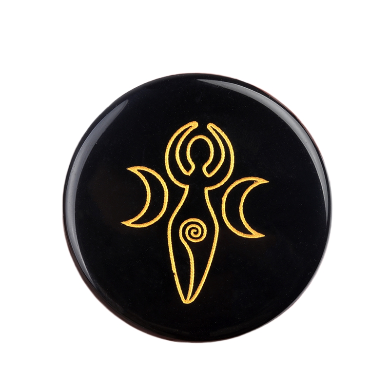 D55X7MM Black Obsidian Coasters Cup Mat Decor Slices