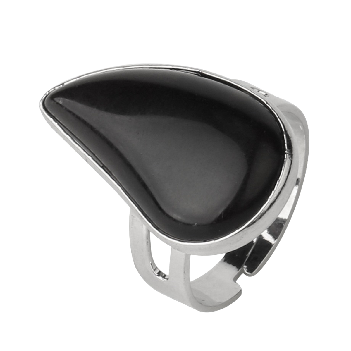 Natural Stone Rings Teardrop Gemstone Jewelry For Women Anniversary Birthday Wedding Gift