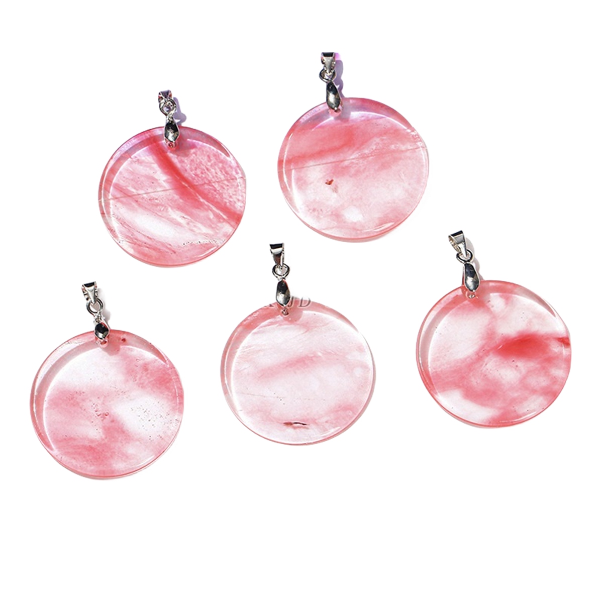 Gemstone Disc Dangle Earrings for Women Healing Chakra Crystal Lucky Circle Donut Coin SE1453S