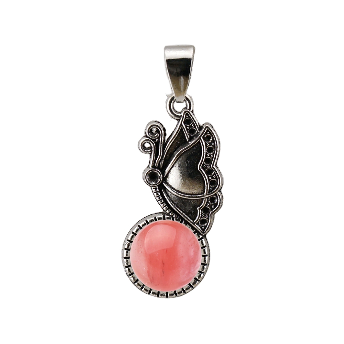 Silver Butterfly Gemstone Pendant for Jewelry Making Necklace Earrings 10MM Stone & Crystal Cabs