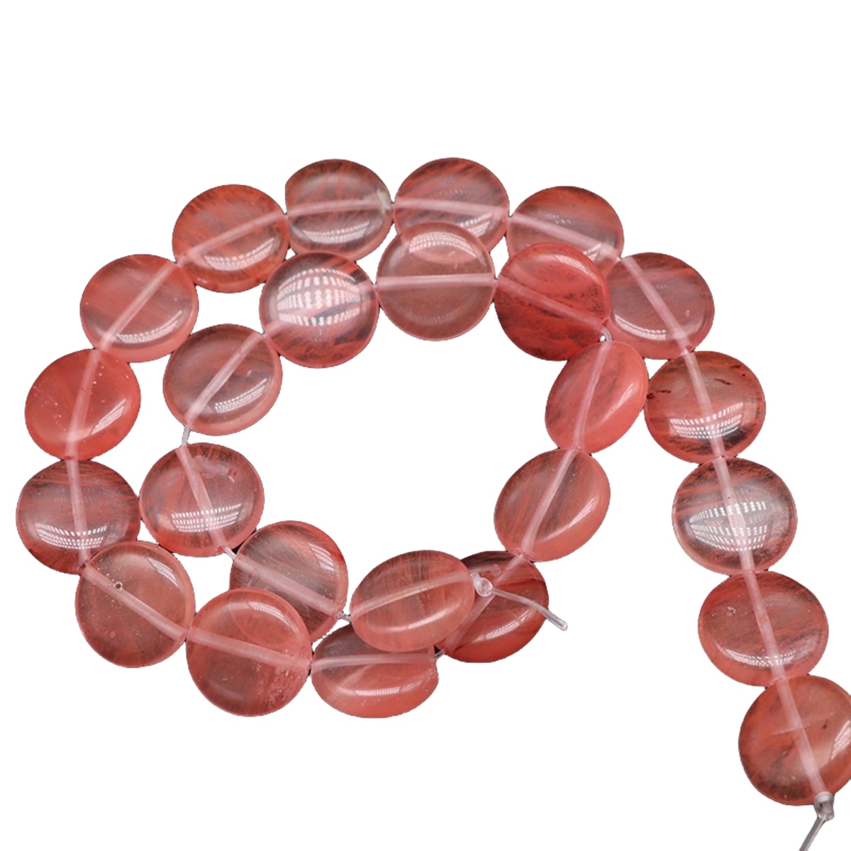 D16X6MM Gemstone Coin Beads for Making Jewelry Natural Stone & Crystal Donut